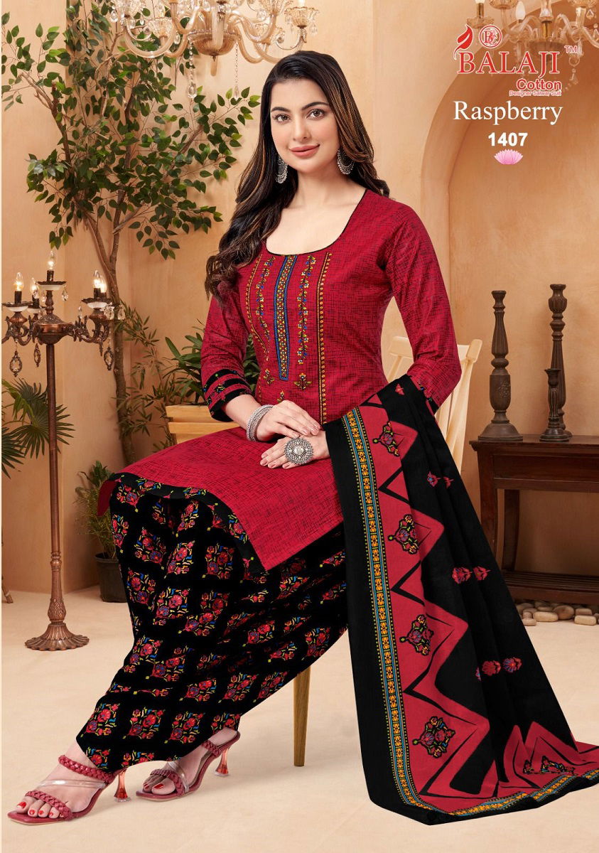 Balaji Rasberry Vol 14 Embroidery Cotton Dress Material Catalog
